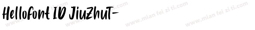 HelloFont ID JiuZhuT字体转换